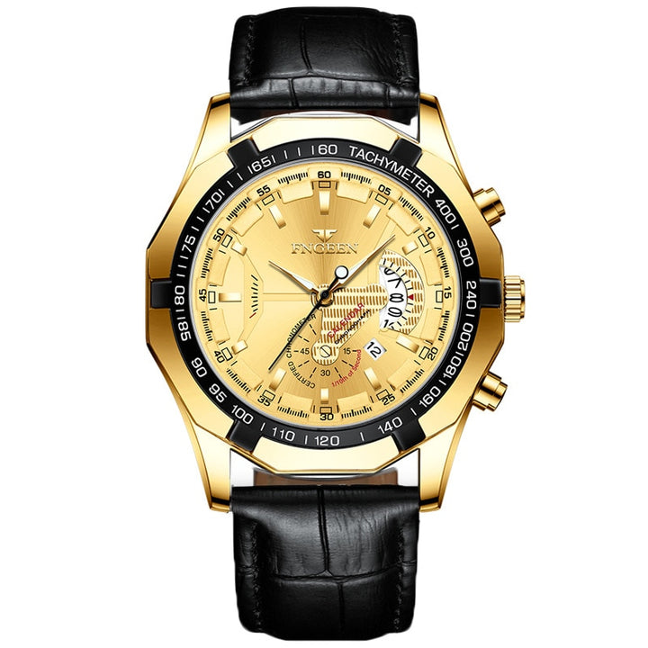 Relógio de luxo Fngeen novo conceito de relógio de quartzo, casual, esporte, à prova d'água.