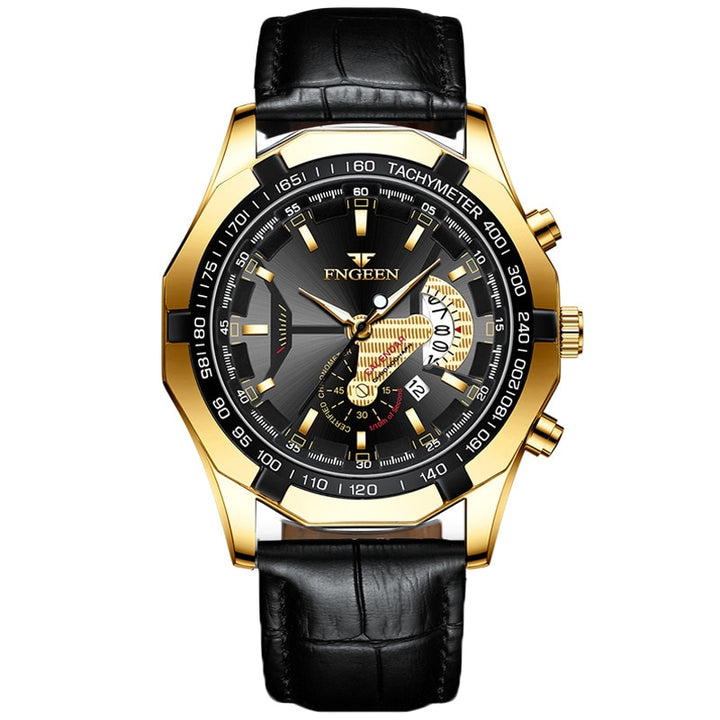 Relógio de luxo Fngeen novo conceito de relógio de quartzo, casual, esporte, à prova d'água.