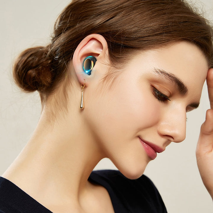 Fones de ouvido F9 TWS Bluetooth 5.1 som estéreo,  Resistente a Água.