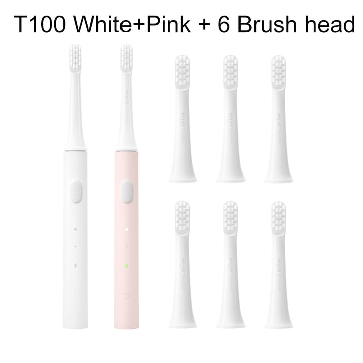 Escova de dentes elétrica XIAOMI MIJIA, ultrassônica sem fio, USB recarregável, à prova d'água.
