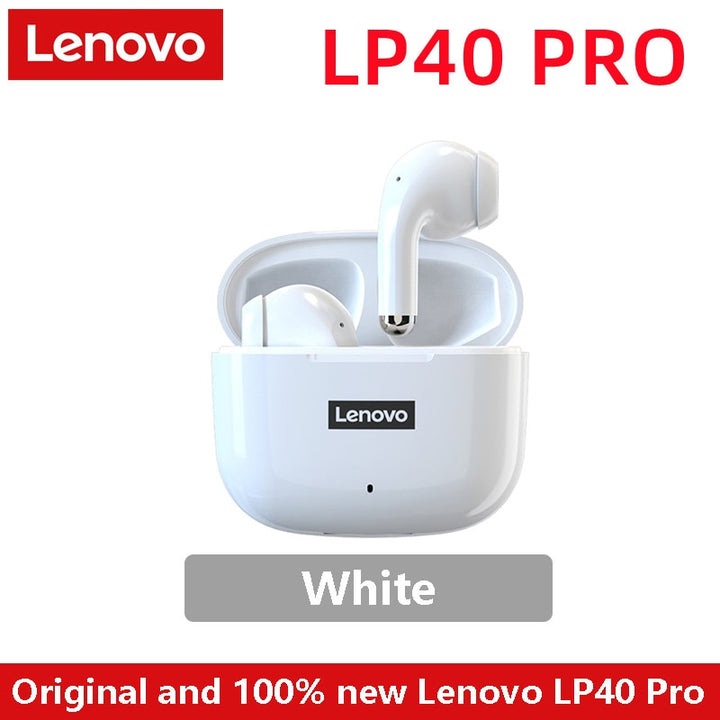 Fones de ouvido originais Lenovo LP40 Pro TWS sem fio Bluetooth 5.1.