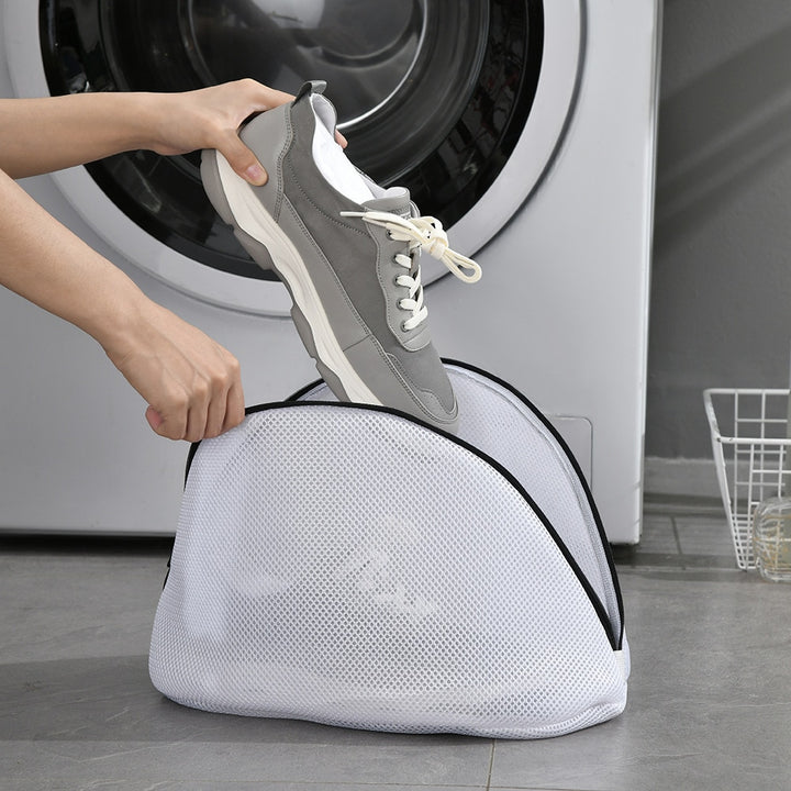 1 Pcs Saco de Lavanderia de Malha com Zíperes, usar em máquina de lavar para Tênis, Sapatos, Roupas Íntimas e delicadas.